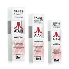 Araceli Full Color White Obelisk Crystal Award - Full Color Awards