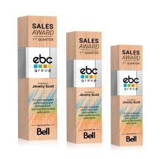 Araceli Full Color Beechwood Obelisk Wood Award - Wood Awards