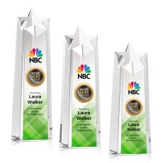 Delaware Full Color Star Crystal Award - Crystal Pillar Awards