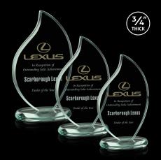 Odessy Jade Flame Glass Award - Employee Awards