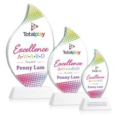 Odessy Vividprint White on Newhaven Flame Crystal Award - Corporate Awards