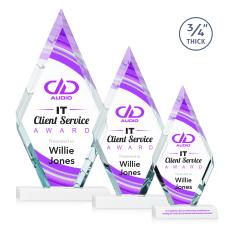 Richmond Full Color White Crystal Award - Full Color Awards