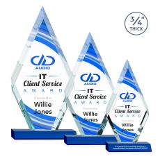 Richmond Full Color Blue Crystal Award - Corporate Awards