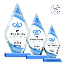Richmond Full Color Sky Blue Crystal Award - Corporate Awards