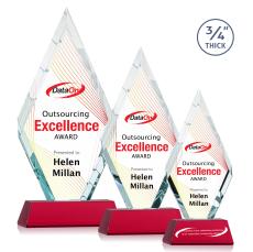 Richmond Full Color Red on Newhaven Crystal Award - Corporate Awards