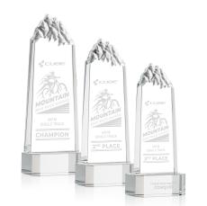 Himalayas Tower Clear on Base Obelisk Crystal Award - Corporate Awards