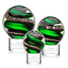 Zodiac Clear on Marvel Base Spheres Glass Award - Corporate Awards