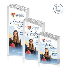 Warwick Full Color Clear Peak Acrylic Award - Acrylic Awards