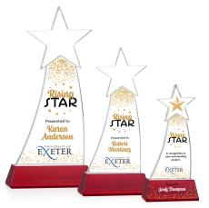Manolita Full Color Red Star Crystal Award - Full Color Awards