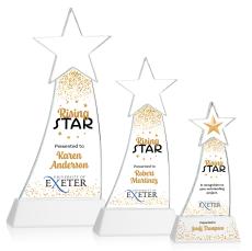 Manolita Full Color White Star Crystal Award - Corporate Awards