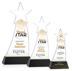 Manolita Full Color Black Star Crystal Award - Corporate Awards