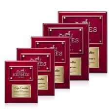 Gossamer Plaque - Rosewood/Gold - Corporate Awards