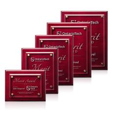 Caledon Plaque - Rosewood/Gold - Corporate Awards