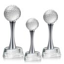 Golf Ball Spheres on Willshire Base Crystal Award