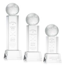 Golf Ball Clear on Belcroft Base Spheres Crystal Award - Corporate Awards