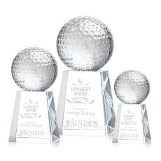Golf Ball Spheres on Celestina Base Crystal Award - Crystal Awards