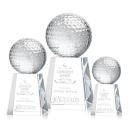 Golf Ball Spheres on Celestina Base Crystal Award