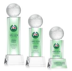 Golf Ball Full Color Clear on Belcroft Spheres Crystal Award - Full Color Awards