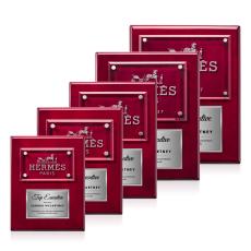 Gossamer Plaque - Rosewood/Silver - Employee of the Year Plaques