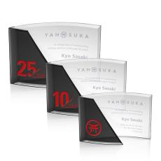 Giulia Black Arch & Crescent Crystal Award - Crystal Awards