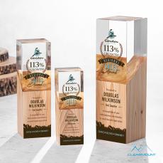 Coteau Full Color Obelisk Wood Award - Wood Awards