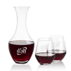 Oldham Carafe & Reina Stemless Wine - Corporate Recognition Gifts