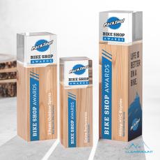 Branche Full Color Obelisk Wood Award - Employee of the Month Awards