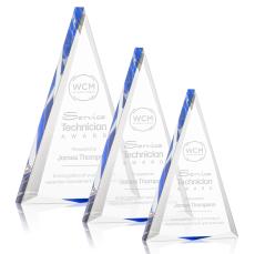 Shrewsbury Blue Pyramid Acrylic Award - Acrylic Awards