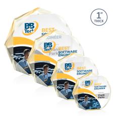 Piedmont Full Color Gold Acrylic Award - Full Color Awards