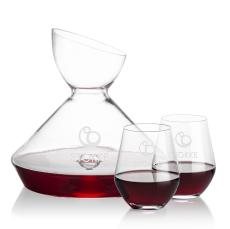Woodbury Carafe & Reina Stemless Wine - Corporate Recognition Gifts