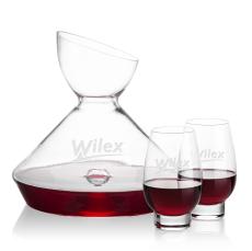 Woodbury Carafe & Glenarden Stemless Wine - Corporate Recognition Gifts