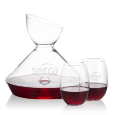 Woodbury Carafe & Carlita Stemless Wine - Corporate Recognition Gifts