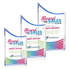 Chiswick Full Color Blue Peak Acrylic Award - Acrylic Awards