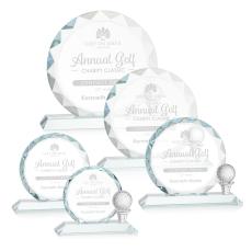 Nashdene Clear Circle Crystal Award - Golf Awards