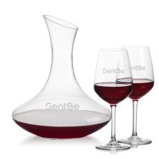 Hampton Carafe & Mandelay Wine - Etched Barware