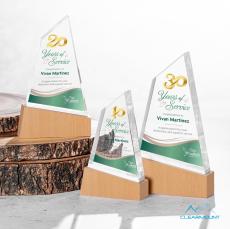 Terra Full Color Peak Wood Award - Employee Awards