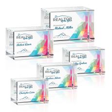 Lexington Cube Full Color Rectangle Crystal Award - Full Color Awards