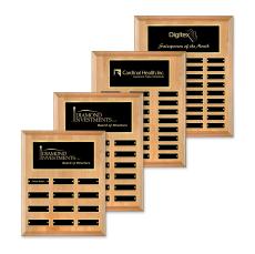 Erindale (Vert) Perpetual Plaque - Red Alder/Gold - Award Plaques