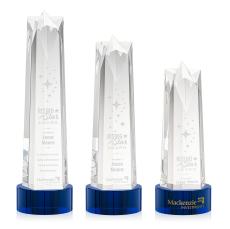 Ellesmere Star on Marvel Base - Blue - Glass Awards