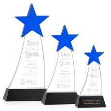 Manolita Blue/Black Star Crystal Award - Crystal Awards