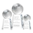 Soccer Ball Spheres on Celestina Base Crystal Award