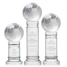 Soccer Ball Spheres on Colverstone Base Crystal Award - Crystal Awards
