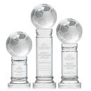Soccer Ball Spheres on Colverstone Base Crystal Award
