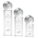 Soccer Ball Spheres on Dakota Base Crystal Award