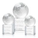Soccer Ball Spheres on Granby Base Crystal Award