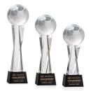 Soccer Ball Black on Grafton Base Spheres Crystal Award