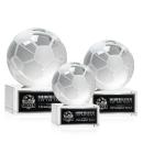 Soccer Ball Spheres on Hancock Base Crystal Award