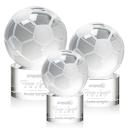 Soccer Ball Spheres on Marvel Base Crystal Award