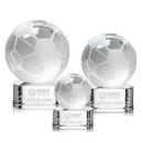 Soccer Ball Spheres on Paragon Base Crystal Award