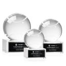 Tennis Ball Spheres on Hancock Base Crystal Award